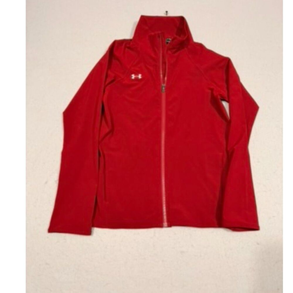 Mens UnderArmour Zip Heatgear Loose Long sleeve shirt Maroon XS Coach Athletic